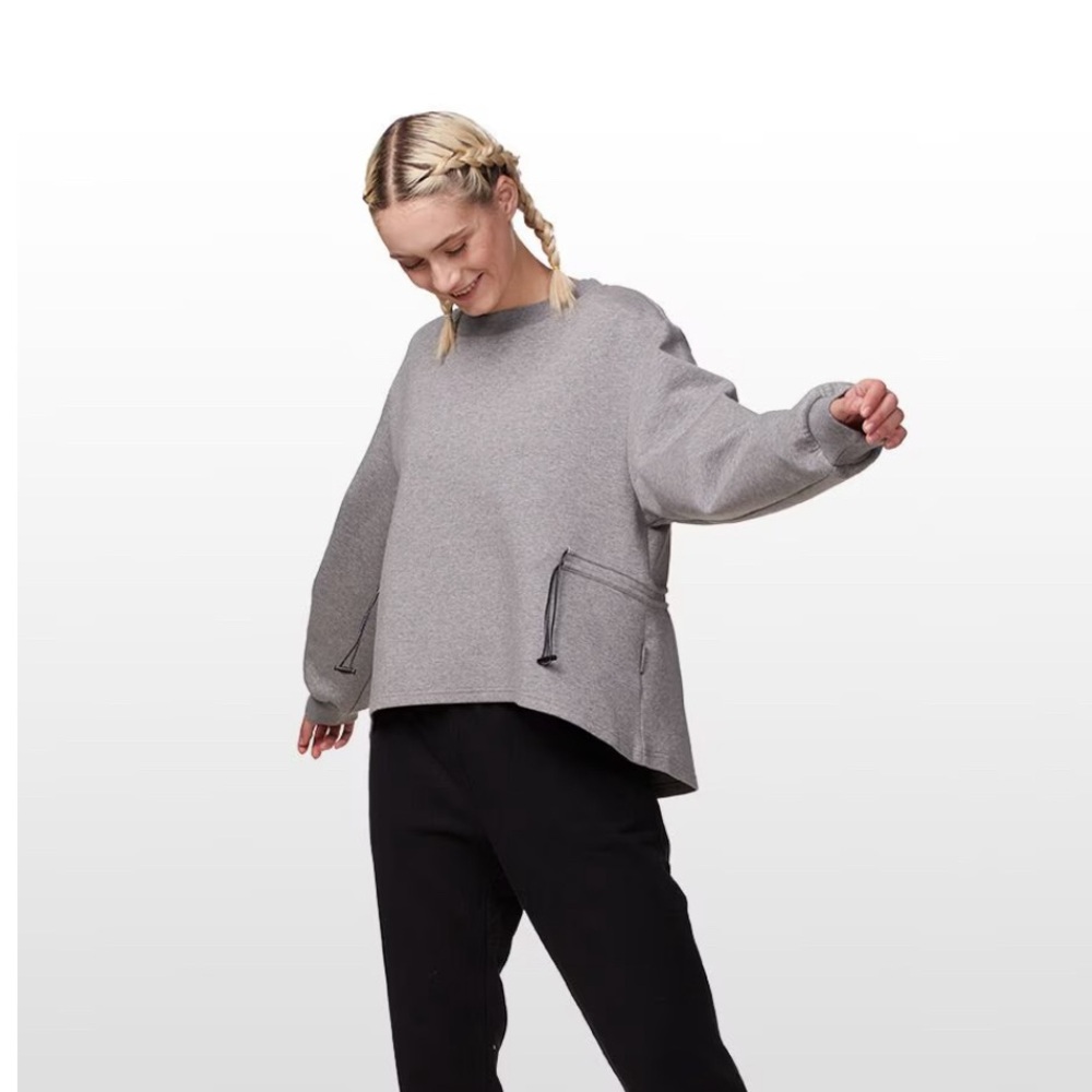Varley Bella Pullover Cinched Sweatshirt Gray XL